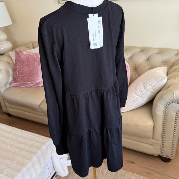 Zara Black Ribbed Collar Top - Picture 2 of 8